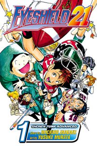 ภาพปกมังงะ Eyeshield 21 เล่ม 1 ฉบับ VIZ ผลงานเรื่องโดย Riichiro Inagaki และภาพโดย Yusuke Murata