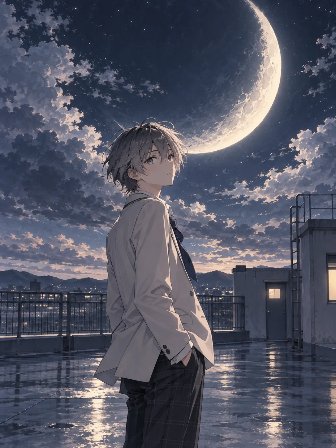 ภาพประกอบสร้างขึ้นสำหรับอันดับ 9 จาก Oricon: In the Clear Moonlit Dusk