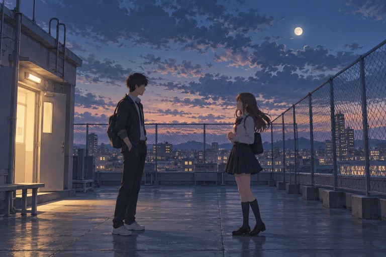 ภาพประกอบสร้างขึ้นสำหรับอันดับ 9 จาก Oricon: In the Clear Moonlit Dusk